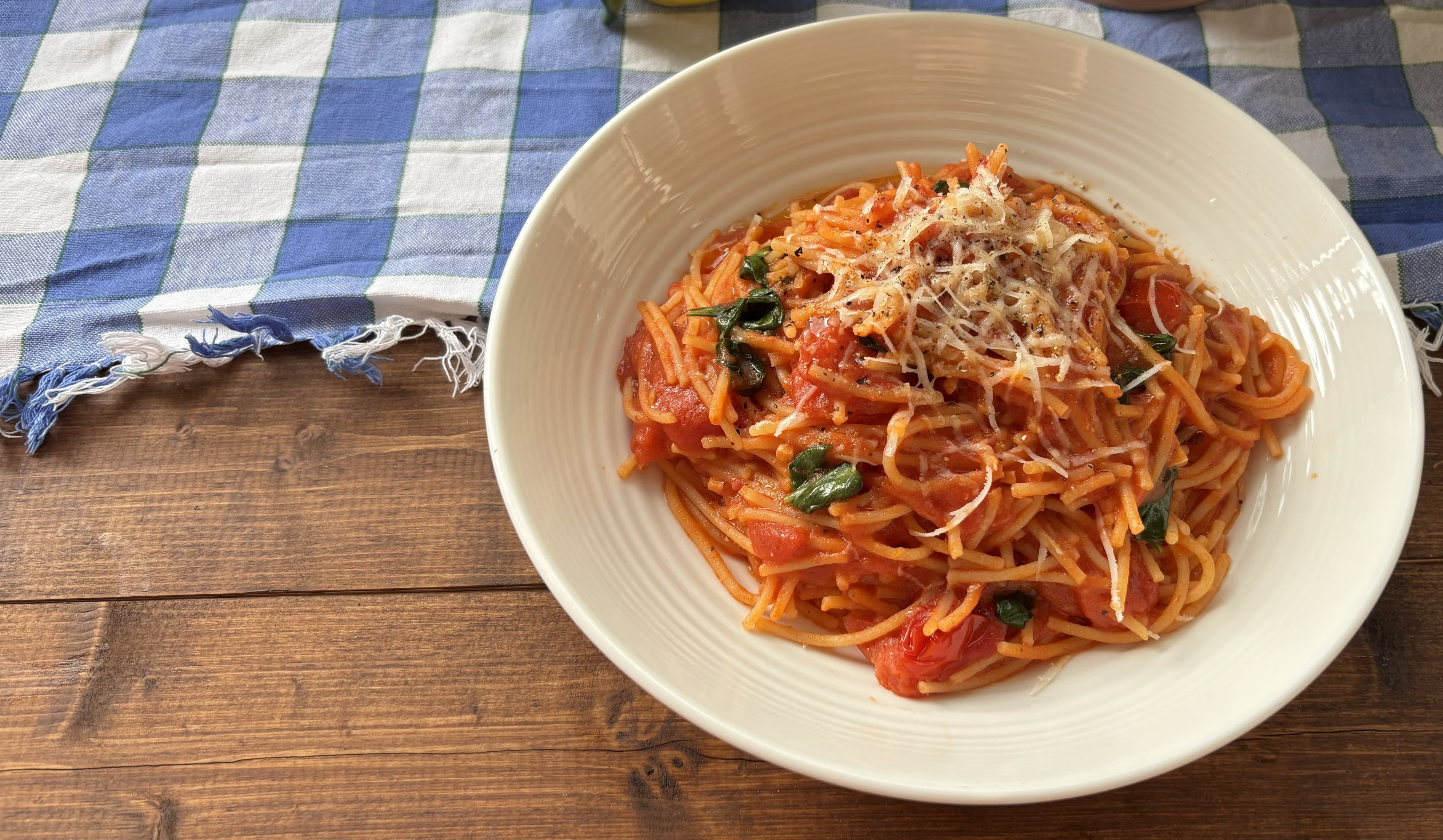 Gluten-free tomato basil pasta